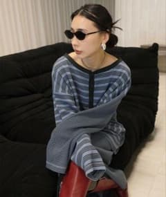 MILLER×Ameri 2WAY WAFFLE TOP ブルー - メルカリ