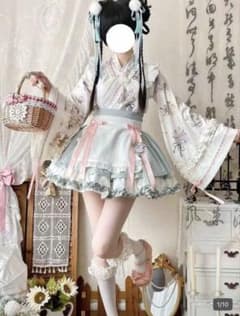 ロリータ コスプレ衣装 和風 セットアップ 浴衣 着物のサムネイル