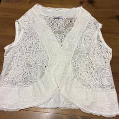 comfy レディース ホワイト レース ベストのサムネイル