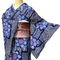 A62-3有松鳴海絞り高級浴衣 花 綿レディース浴衣単品 お仕立て A62-8有松鳴海絞り高級浴衣 花 綿レディース浴衣単品 お仕立て - メルカリ