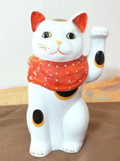 招き猫 左手上げ 千客万来商売繁盛 伝統工芸瀬戸焼 インテリア
