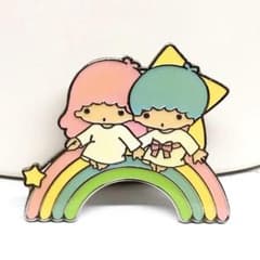 キキララ 平成レトロ 虹ピンバッジ 2001年 ピンズ リトルツインスターズ キキララ 平成レトロ 虹ピンバッジ 2001年 ピンズ リトルツイン