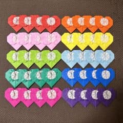 折り紙 ハート メダル 40個 ハンドメイド - メルカリ