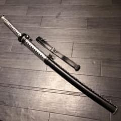 希少品 高級模造刀 ローズウッド 木刀 鞘付き木刀 拵え 高級居合刀 銀