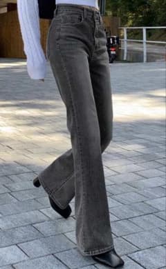 フレアデニムパンツ グレーのサムネイル