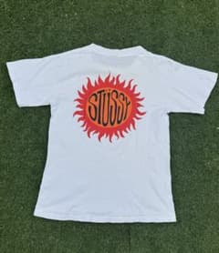 80s old stussy 黒タグ 初期 Rなし USA SUN 太陽 - メルカリ