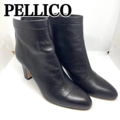 PELLICO ペリーコ ショートブーツ 黒 ブラック レザー 24.5 ジップ