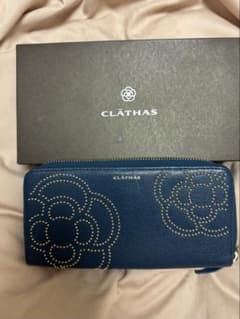 CLATHAS クレイサス カメリア 長財布 ラウンドファスナー ブルー 箱付きのサムネイル