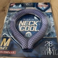 NECK COOL Neck Cooler, Size M, Purple Check