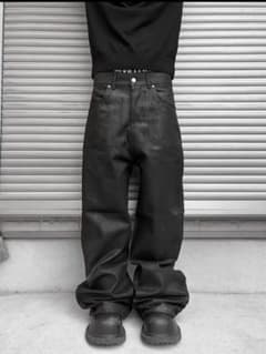 Vanish202a LOOSE FIT OIL COATING DENIM