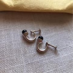 silver925 イヤリング　オニキスのサムネイル