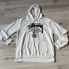 stussyロゴパーカー　白のサムネイル