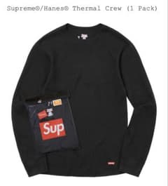 Supreme Hanes Thermal Crew Blackのサムネイル