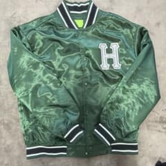 HUF サテンジャケット L 緑色 - メルカリ