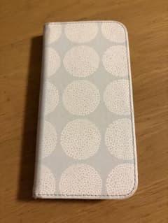 手帳型スマホケース ライトグレー 小花柄のサムネイル