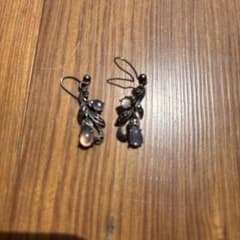 ムーンストーン ピアス アンティーク調 アメリカ購入
