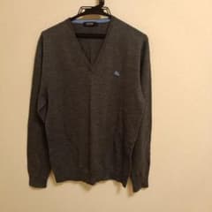 ☆極美品　BURBERRY BLACK LABEL グレー Vネックセーターのサムネイル