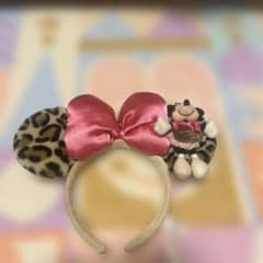 ディズニー ミニーカチューシャ　ヒョウ柄 マスコット ぬいぐるみ レア - 4