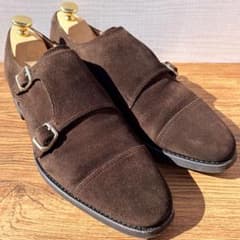 ユニオンインペリアル ダブルモンクストラップ 26cm 濃茶 スエード 革靴 ユニオンインペリアル ダブルモンクストラップ 26cm 濃茶 スエード