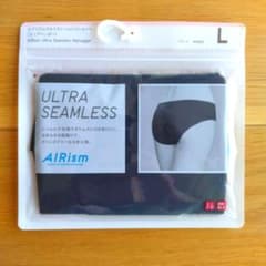 【新品】UNIQLO AIRism ウルトラシームレスショーツ ブラック Lのサムネイル