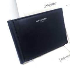 現行·未使用✨サンローランパリ レザー 二つ折り財布 マネークリップ 