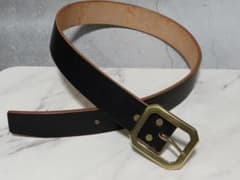 45ミリ幅6ミリ厚多脂革ブラック茶芯ベルトG21バックル 45ミリ幅6ミリ厚多脂革ブラック茶芯ベルトG21バックル 極厚ベルト