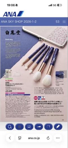 白鳳堂 FUJISAKURA メイクブラシセット 5本 - メルカリ