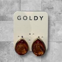 Thumbnail of 【新品未使用】GOLDY ドロップピアス オレンジ系 ティアドロップ 上品