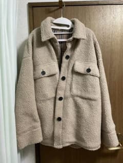 ジャケット アウター　ボア　ベージュ　秋冬のサムネイル