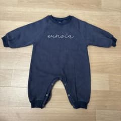 eunoia ロゴ刺繍 ロンパース ネイビーのサムネイル