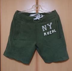 RUEHL No.925  ハーフパンツ  グリーン  セルフカット 【激レア】のサムネイル