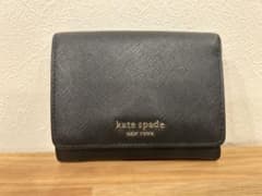 ※na様専用※ kate spade 三つ折りミニ財布 黒　ケイトスペードのサムネイル