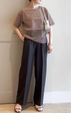 grove 麻調センタープレスワイドパンツのサムネイル