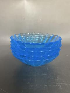 ウランガラス器 希少な青色 5枚 - メルカリ