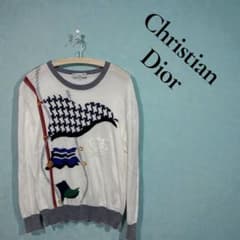 Christian Dior SPORTS 星柄 ロゴ ニット セーター M Christian Dior SPORTS 星柄 ロゴ ニット セーター M - メルカリ