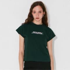 MOUSSY ロゴプリント Tシャツ ダークグリーンのサムネイル