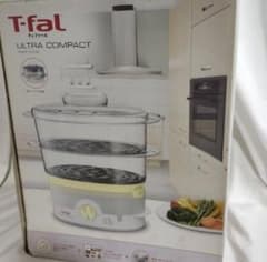T-fal スチーマー 2層電気蒸し器ウルトラコンパクトティファール