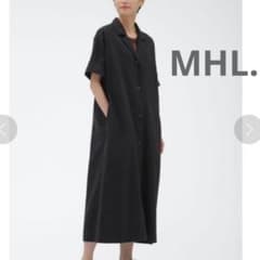 MHL. 綿麻オープンカラーワンピース 羽織り ブラック MHL. 綿麻オープンカラーワンピース 羽織り ブラック - メルカリ