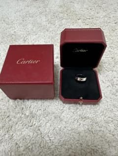 カルティエ 指輪　K18WG ブラックサファイア1P ラブリング　B40771 カルティエ 指輪 K18WG ブラックサファイア1P ラブリング B40771