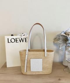 LOEWE✴ロエベ✴スクエアバスケット✴カゴバッグ✴ホワイト - メルカリ