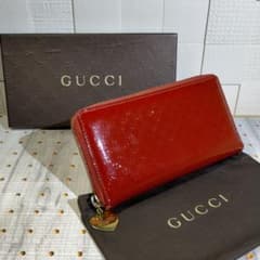 極美品☆GUCCI ラウンドファスナー 長財布 シマラインのサムネイル