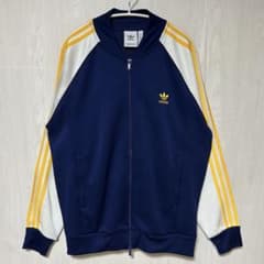 美品 adidas アディダス SST トラックジャケット 紺/白/黄 3XL - メルカリ