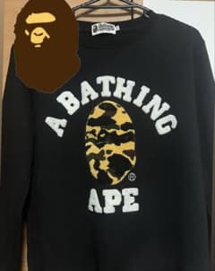 早い者勝ち】A Bathing Ape ブラック スウェット M - メルカリ