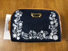 ☆デニム花柄刺繍サマンサベカポーチ☆のサムネイル