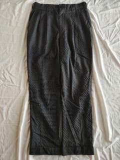 AD1998 CDGH 2タックワイドスラックス ブロックチェック 田中オム
