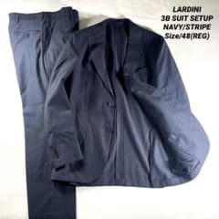 LARDINI ラルディーニ 3Bスーツ セットアップ ネイビー ストライプ