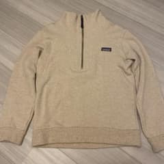 patagonia ハーフジップフリースジャケット S ベージュ - メルカリ