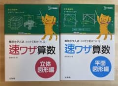 速ワザ算数 立体図形　平面図形　2冊組　バラ可のサムネイル