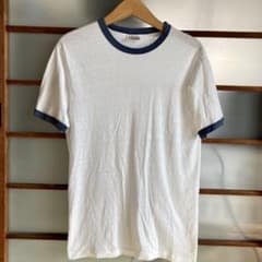 70s 80s ビンテージ Hanes リンガーTシャツ トリムTシャツのサムネイル