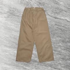 LEPSIM 美シルエット タック ワイド チノパンツ キャメルベージュ Lのサムネイル